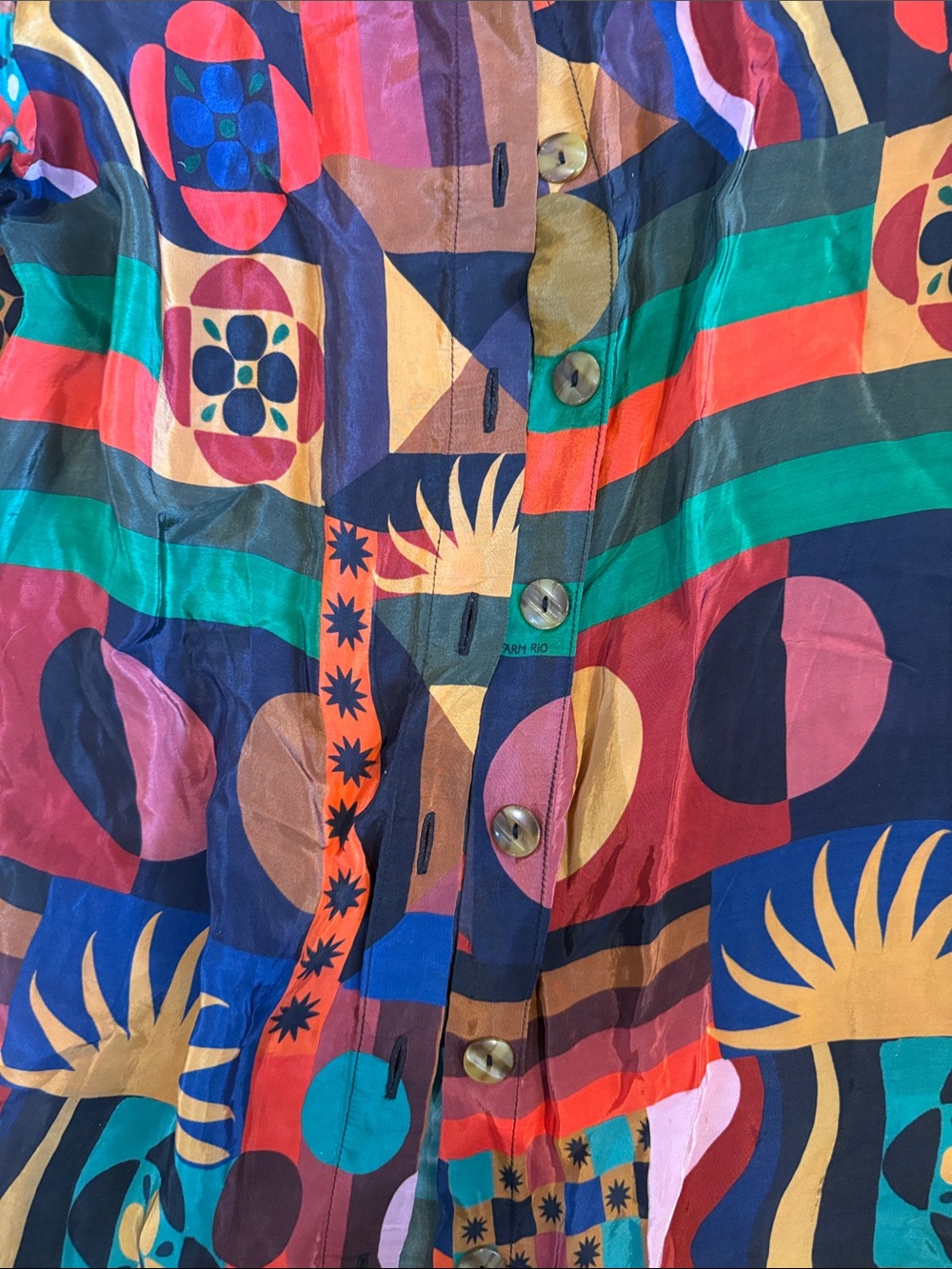 FARM Rio Multicolor Abstract Print Button-Front Shirt - Picture 4 of 4